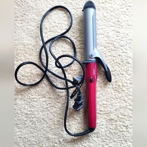 Conair Red and Silver Curling Iron